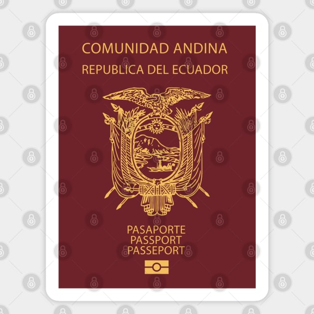 Ecuador passport Magnet by Travellers